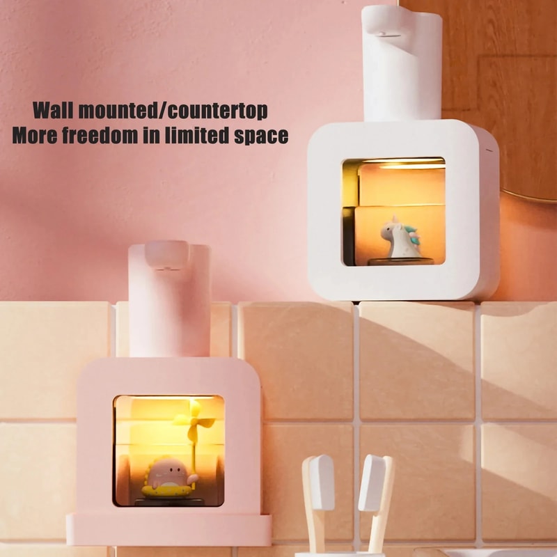 Automatic Touchless Soap Dispenser Cute Pet USB Rechargeable Foam Dispenser 0