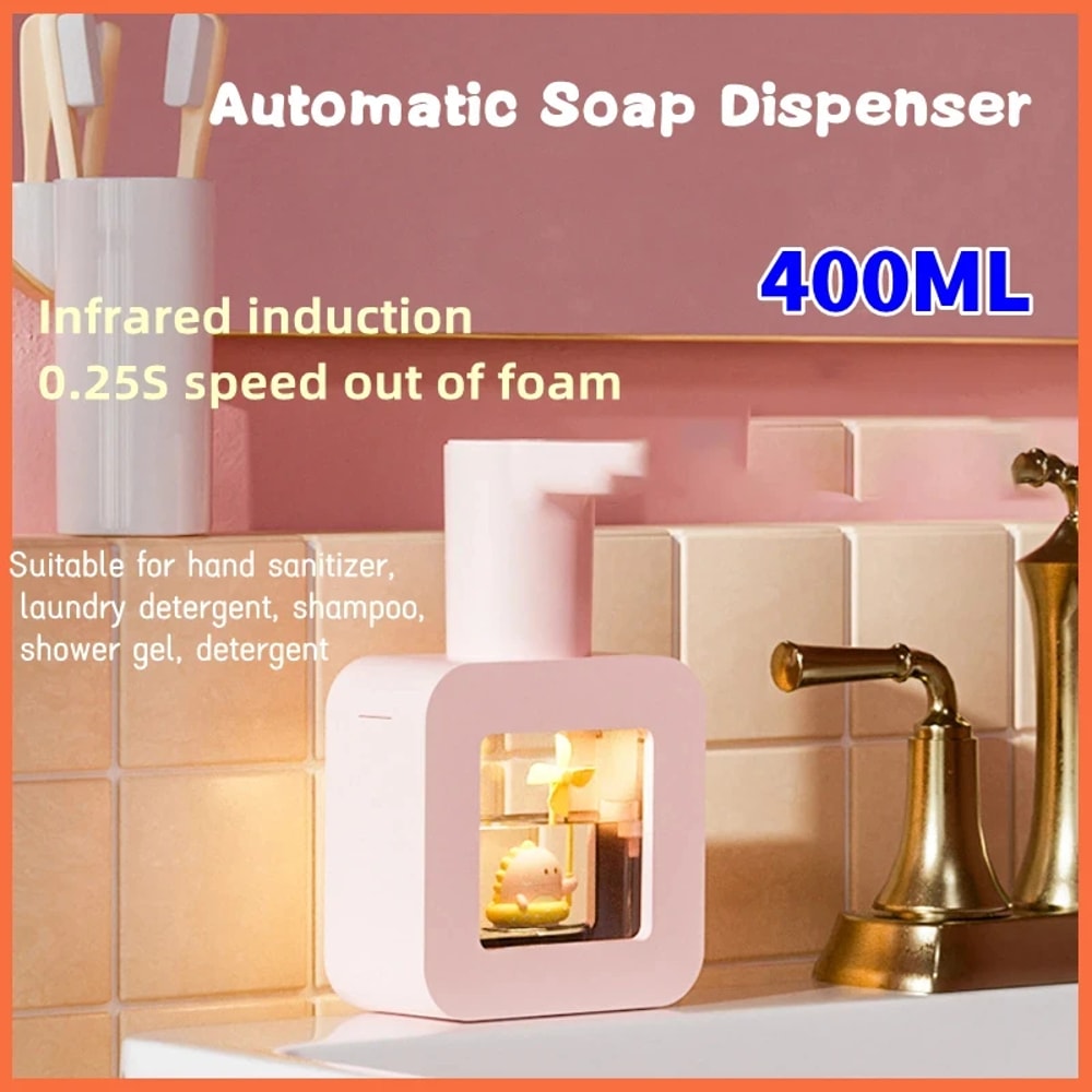 Automatic Touchless Soap Dispenser Cute Pet USB Rechargeable Foam Dispenser 1