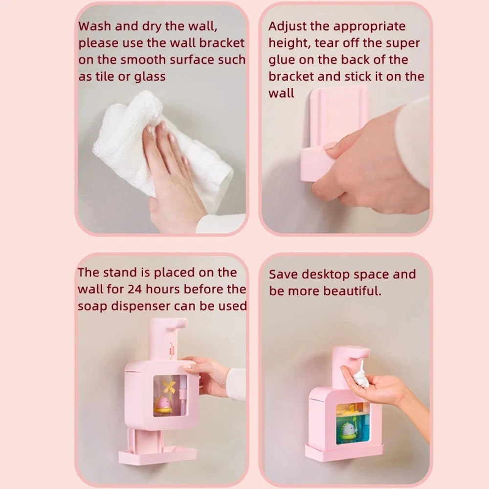 Automatic Touchless Soap Dispenser Cute Pet USB Rechargeable Foam Dispenser 2