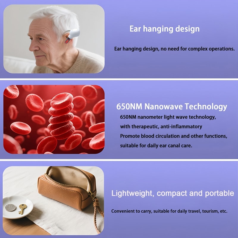 Red Light Therapy Ear Device For Tinnitus Relief And Ear Care 5
