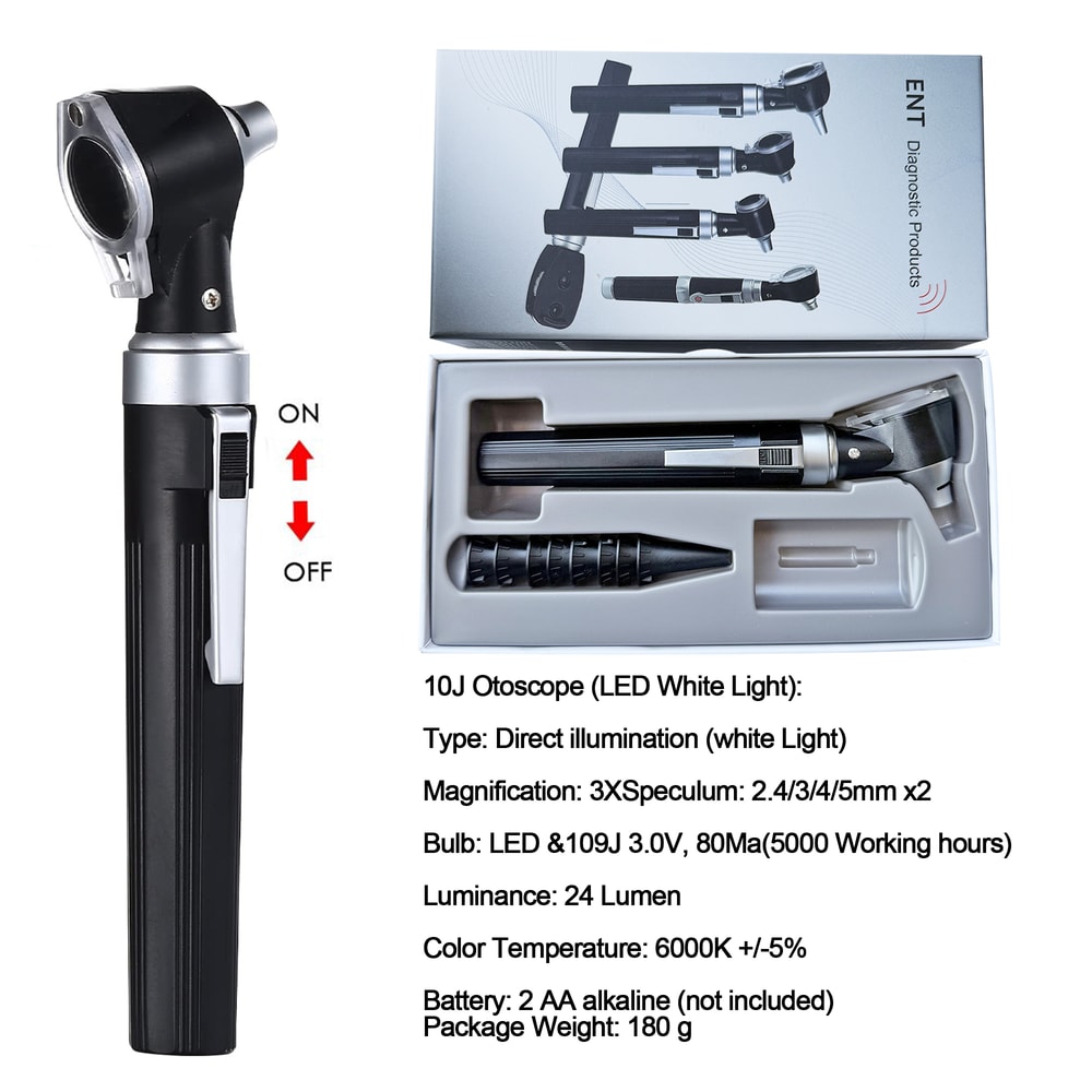 LumaView Professional Otoscope with LED Light & Magnification for Kids, Adults and Pets