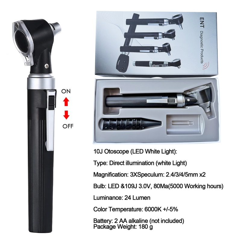 LumaView Professional Otoscope with LED Light & Magnification for Kids, Adults and Pets