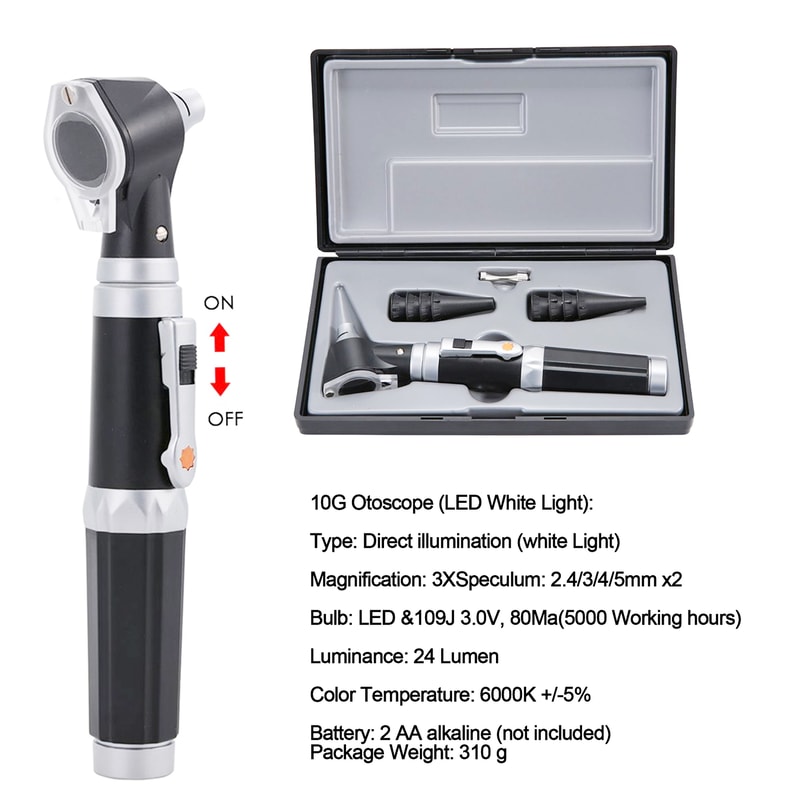 LumaView Professional Otoscope with LED Light & Magnification for Kids, Adults and Pets