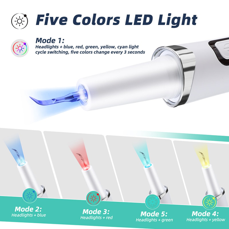 Ultrasonic Tooth Cleaner With LED Light Level Dental Scaler For Plaque Tartar Removal 3