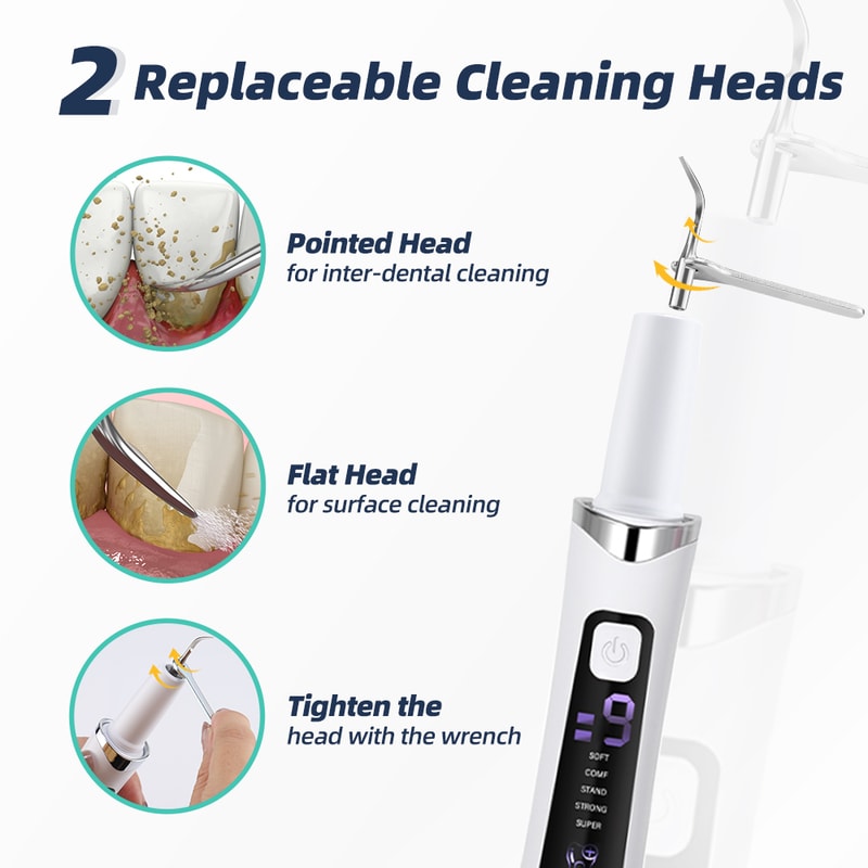 Ultrasonic Tooth Cleaner With LED Light Level Dental Scaler For Plaque Tartar Removal 4