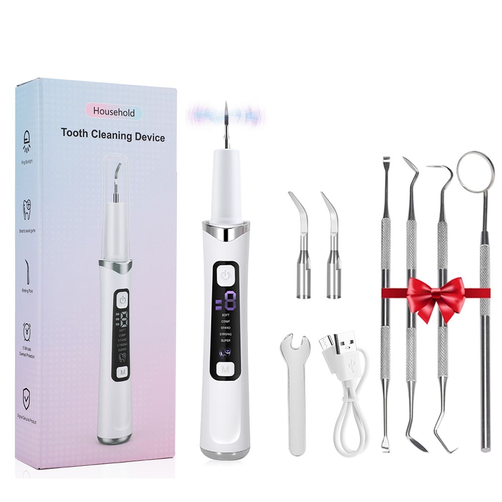 Ultrasonic Tooth Cleaner With LED Light Level Dental Scaler For Plaque Tartar Removal 7