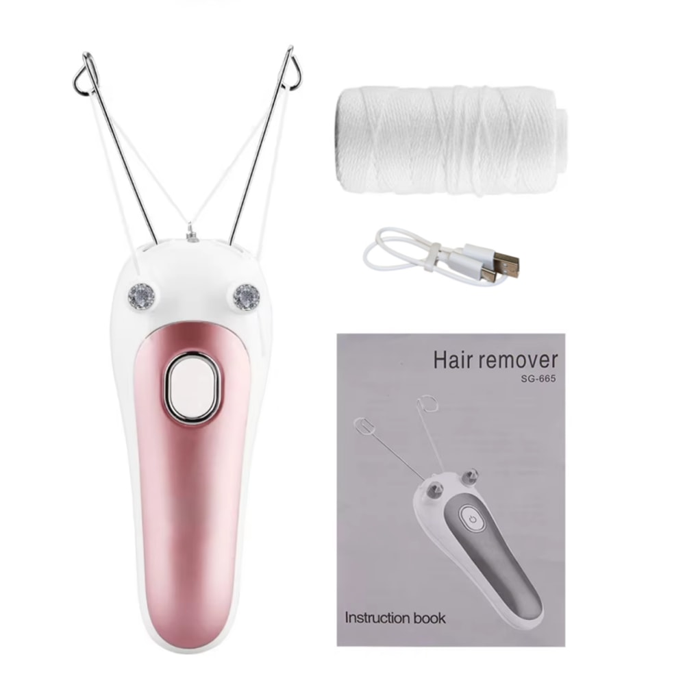SilkGlide Electric Threading Epilator for Face & Body Hair Removal