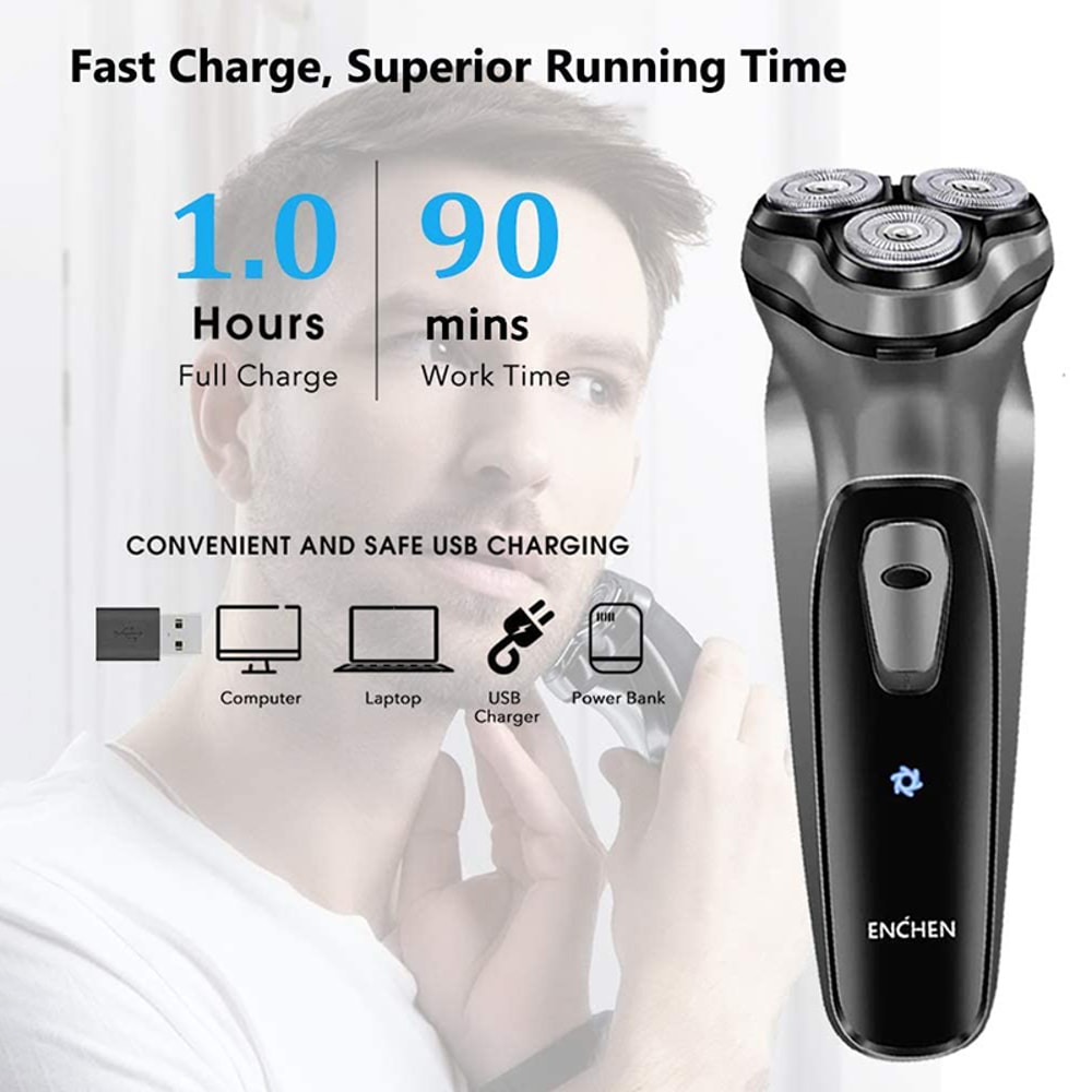 Blackstone Floating Electric Shaver Rechargeable Waterproof Beard Trimmer For Men 2