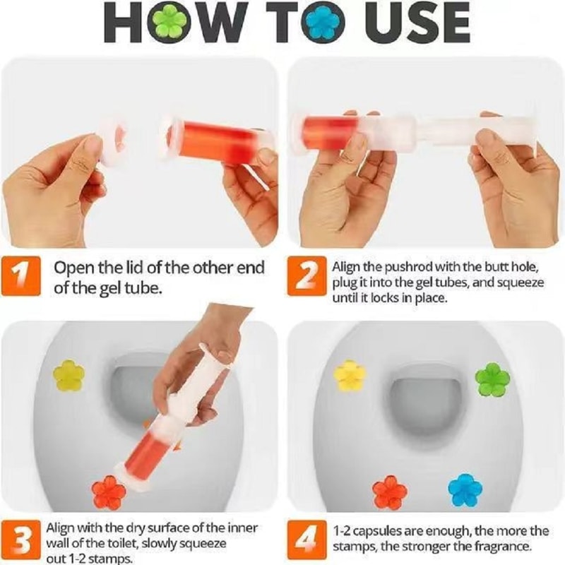 Long Lasting Toilet Cleaner Gel Stick Freshener With Toilet Deodorizer Tablet Fragrance Boost 4