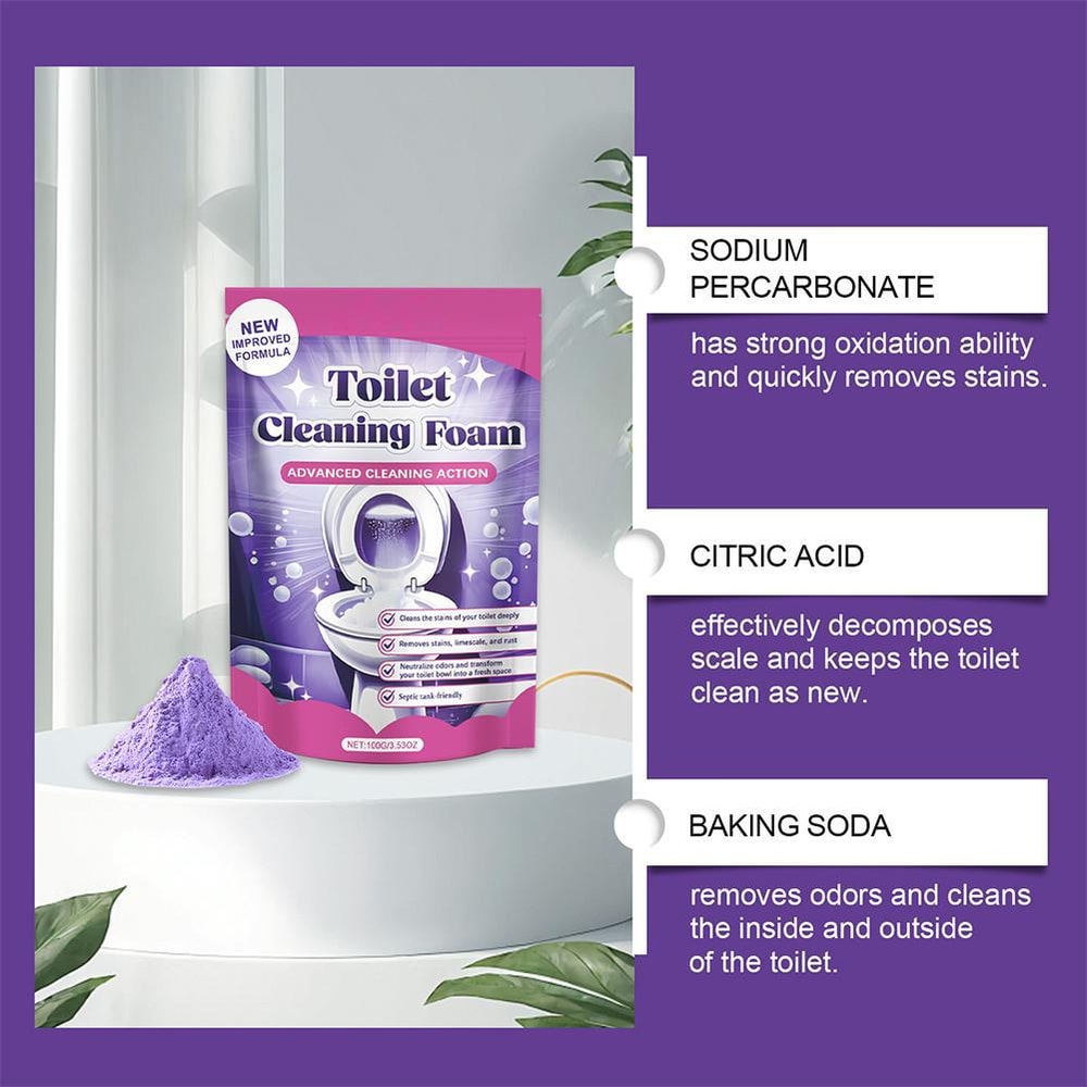 Deep Clean Toilet Foam Cleaner Fresh Deodorizing Bathroom Spray 4