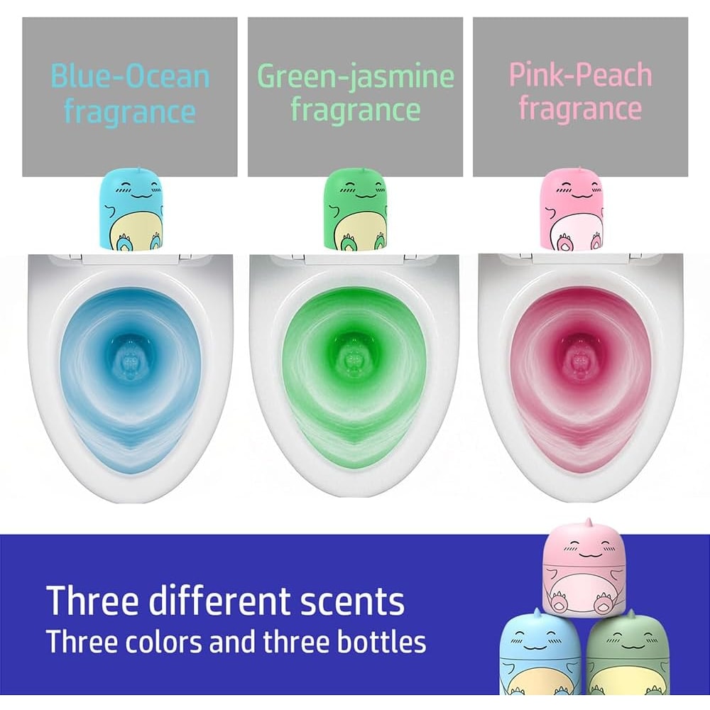 Dinosaur Toilet Tank Cleaner Tablets Set Scented Automatic Freshener