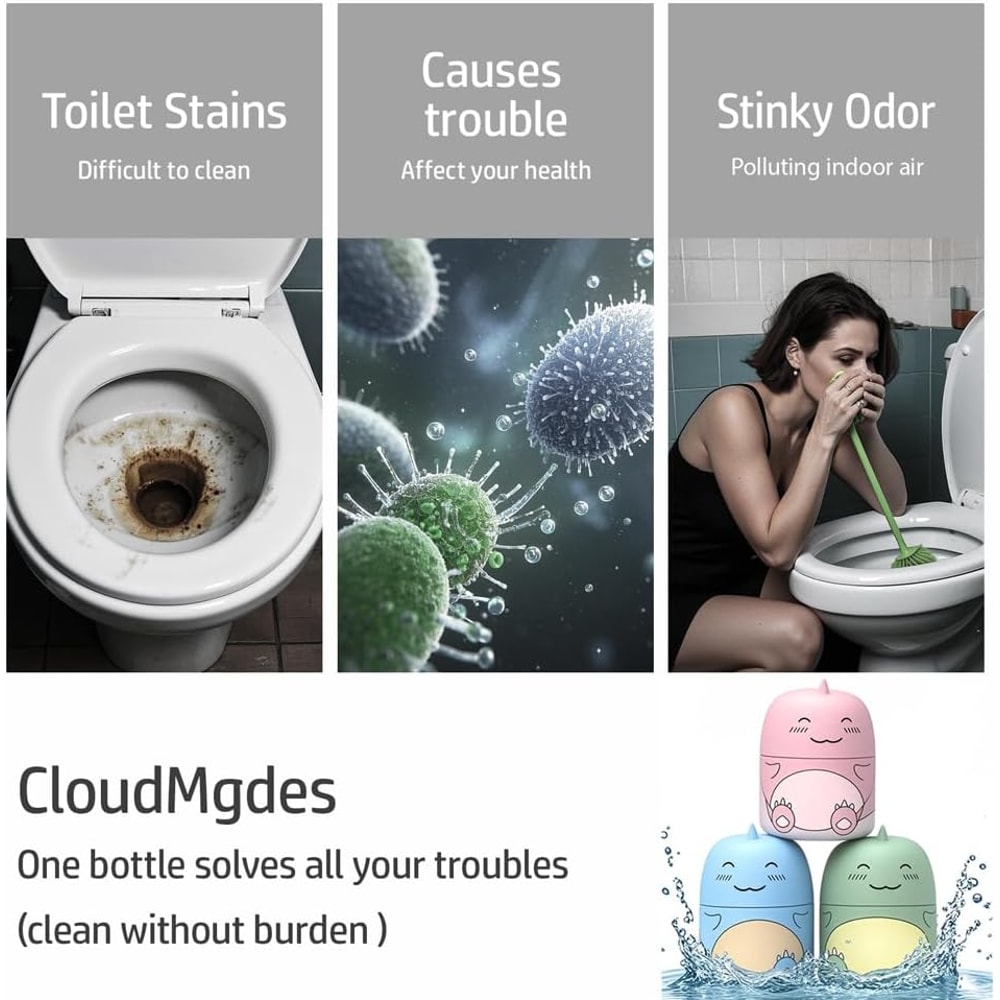 Dinosaur Toilet Tank Cleaner Tablets Set Scented Automatic Freshener