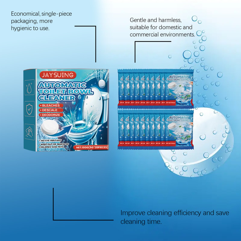 Deep Clean Toilet Bowl Cleaner Tablets Odor Eliminator Descaling Tablets Pack 3