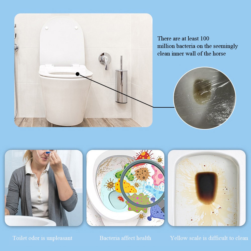 Automatic Toilet Bowl Cleaner Tablets Slow Release Tank Freshener For Odor Free Cleaning 5