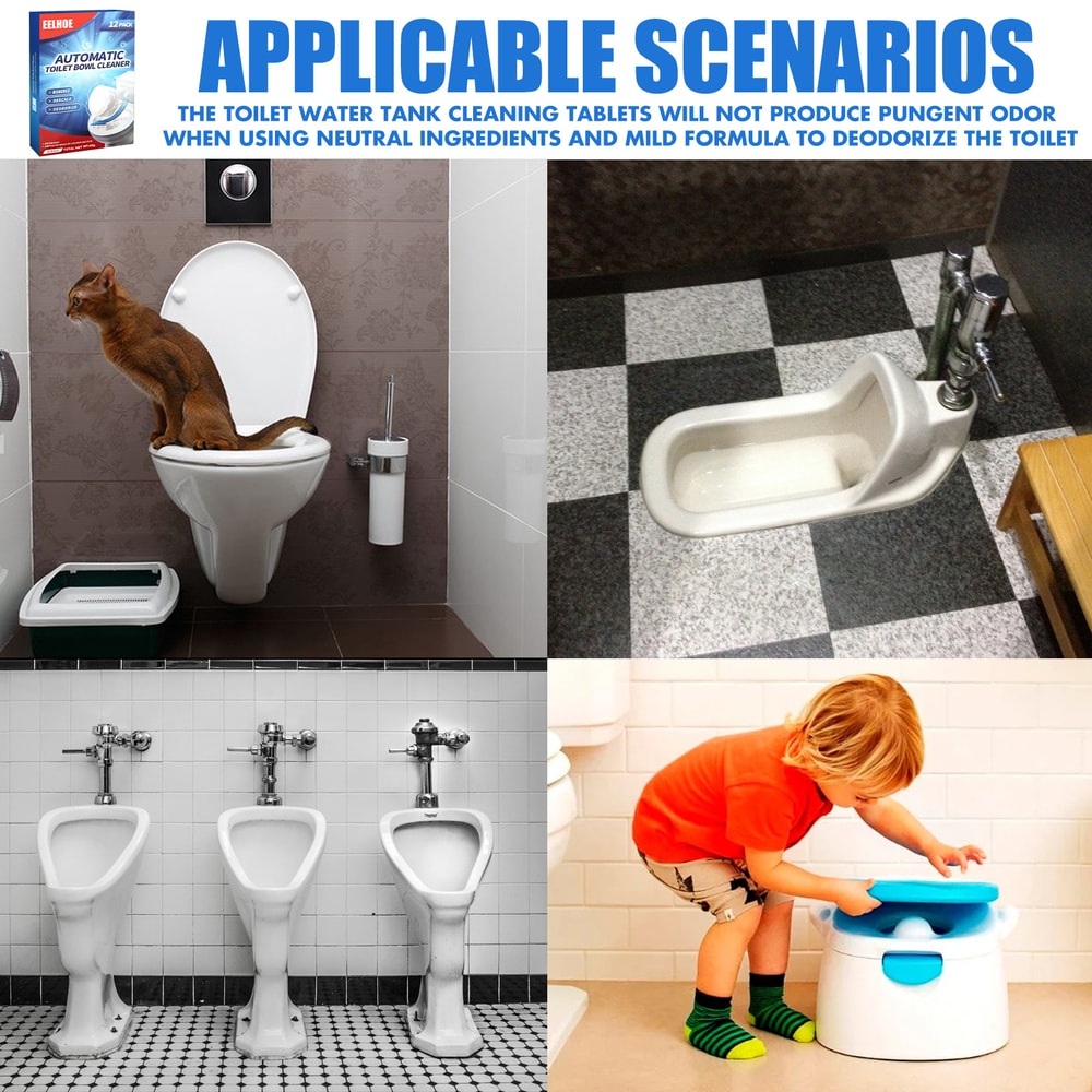 Deep Clean Toilet Tablets Fast Dissolving Toilet Bowl Cleaner and Odor Eliminator