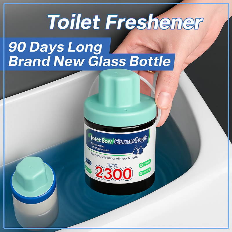 FreshFlush Toilet Tank Cleaner Bottle Long Lasting Blue Water Deodorizer 1