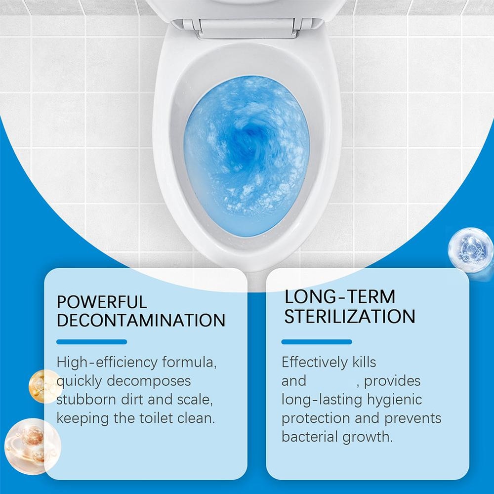 Deep Clean Foam Toilet Cleaning Tablets Bathroom Deodorizer Odor Removal Tablets 5