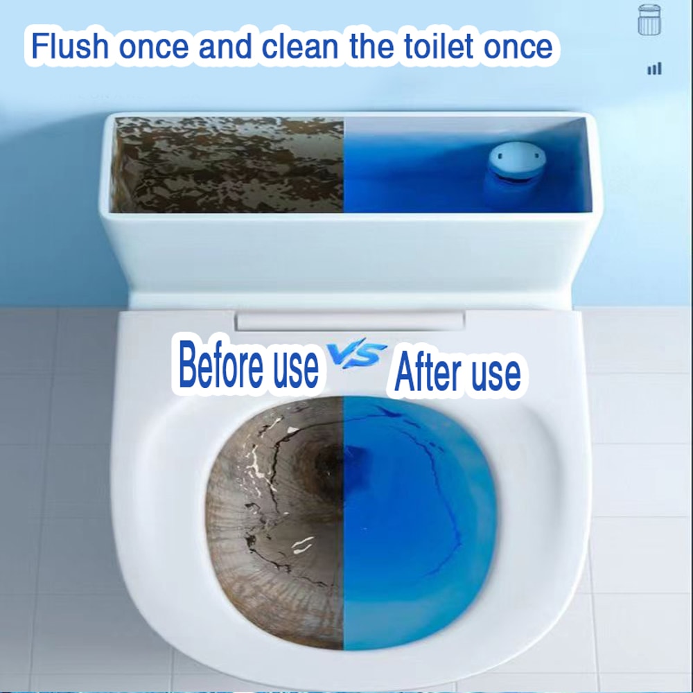 Automatic Toilet Cleaner Tablets Fresh Scent Descaler Deodorizer Liquid Solution 1