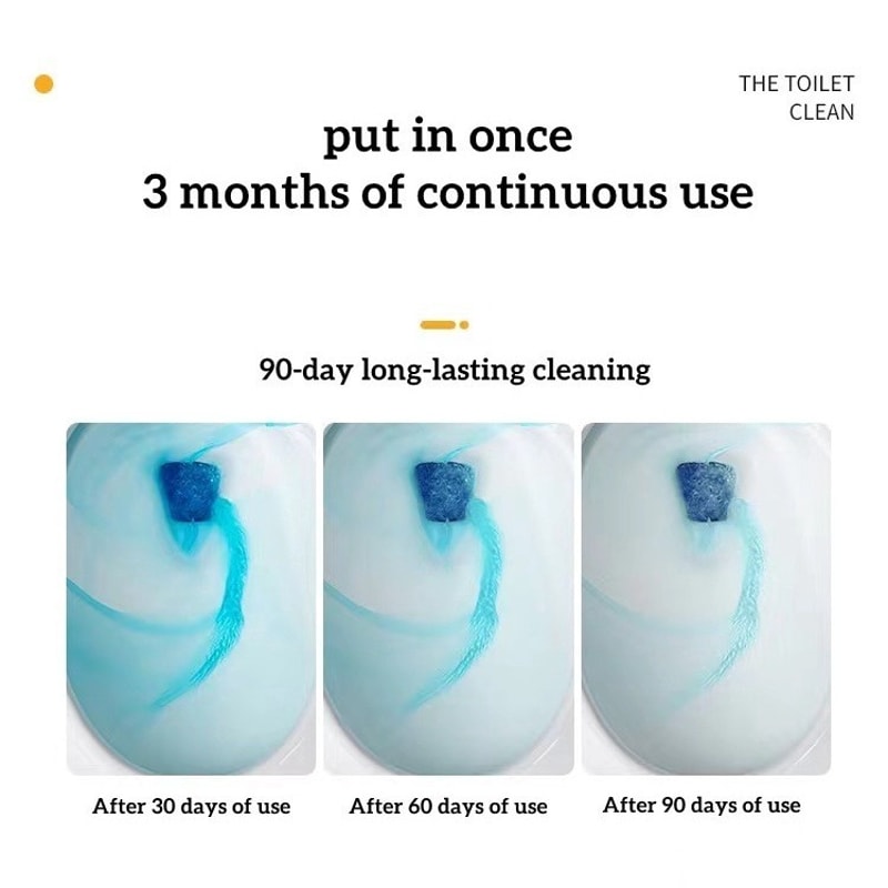Long Lasting Toilet Cleaner Tablets Blue In Tank Limescale Remover Fresh Scent