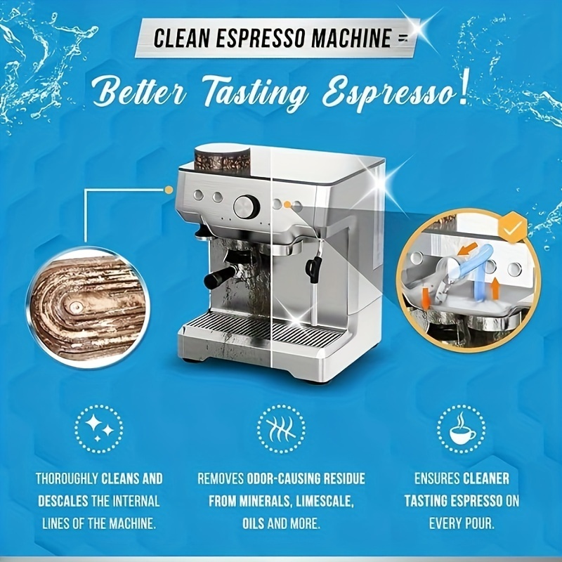 Barista Grade Espresso Cleaning Tablets for Descaling & Backflush Maintenance