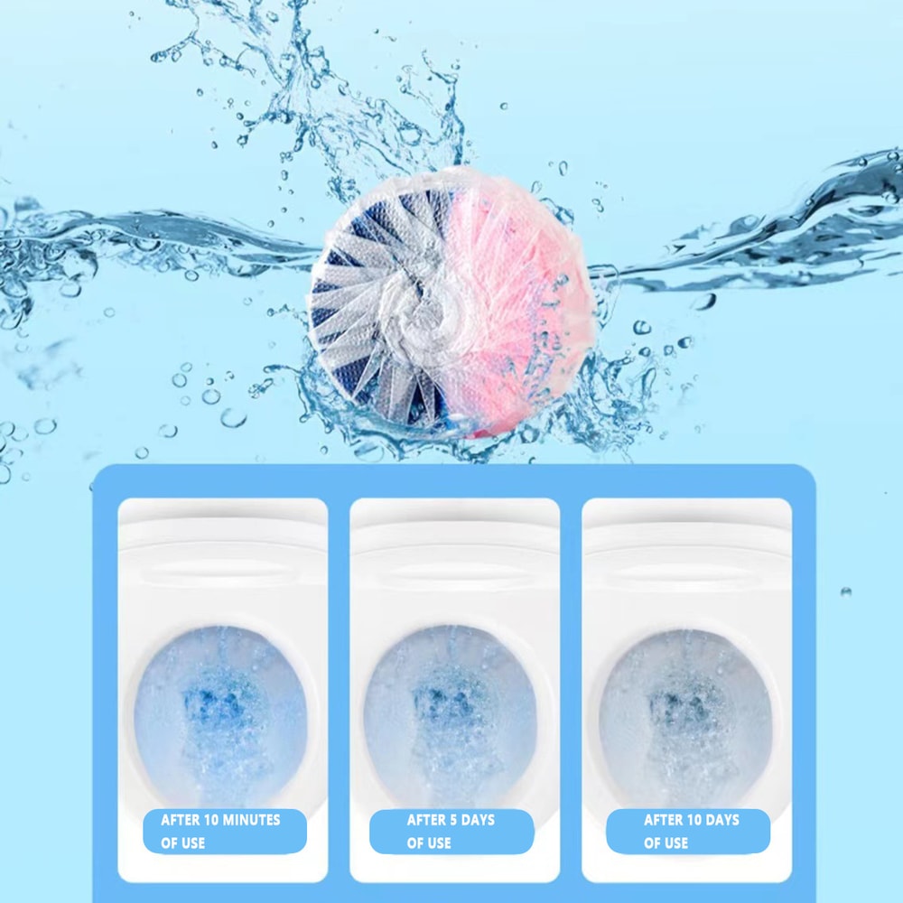 Automatic Toilet Bowl Cleaner Tablets Continuous Fresh Flush Deodorizer for Odor Free Bathroom