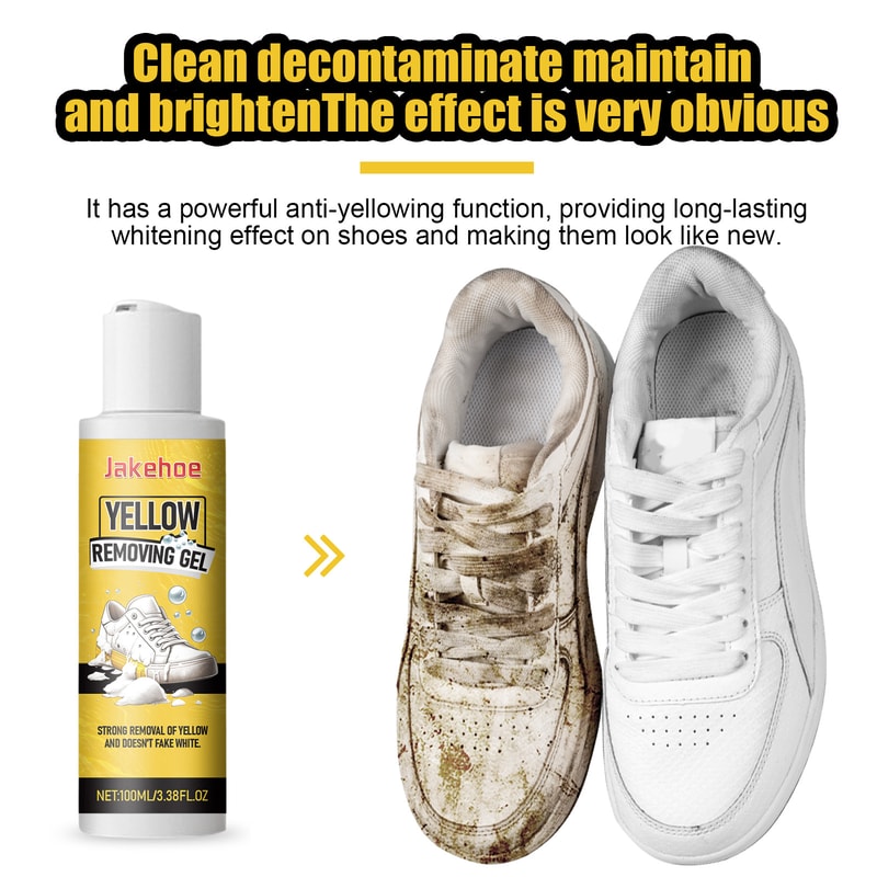 White Shoe Cleaner Gel Kit Sneaker Whitening Yellow Edge Remover 4