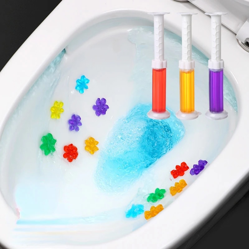 Floral Gel Toilet Bowl Freshener Cleaner Long Lasting Bathroom Deodorizer 4