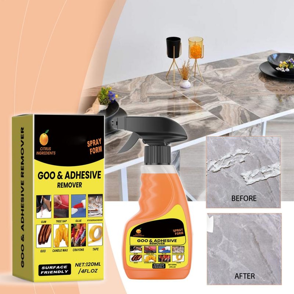Adhesive Remover Spray for Cars & Glass Sticky Residue Cleaner