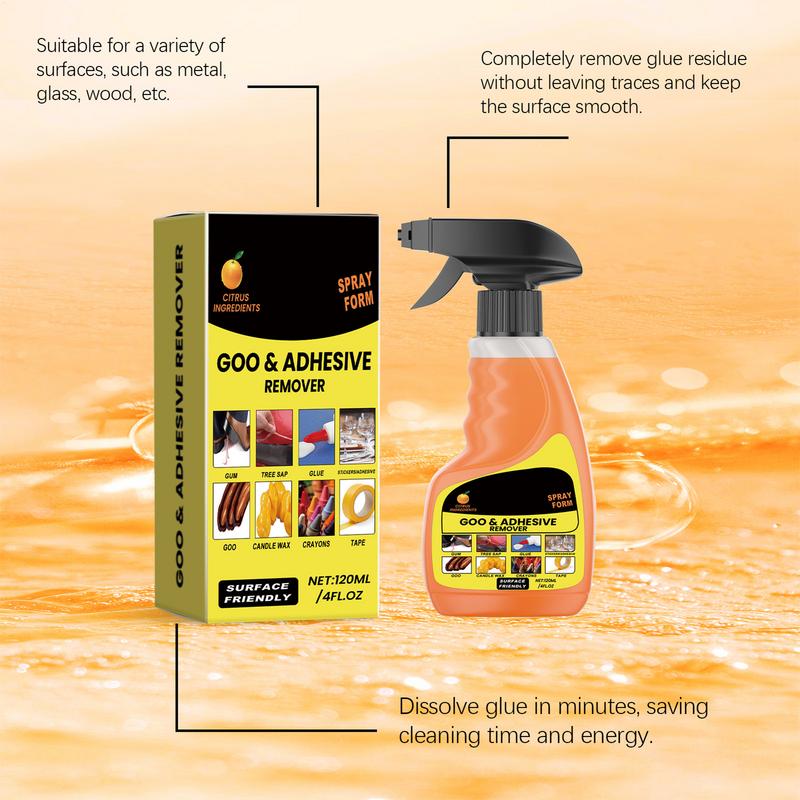 Adhesive Remover Spray for Cars & Glass Sticky Residue Cleaner