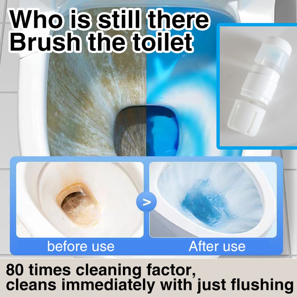 Automatic Toilet Cleaner Tablets Blue Bubble Toilet Bowl Deodorizer And Descaler 4