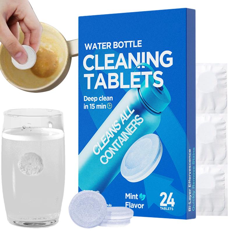 Effervescent Water Bottle Cleaning Tablets for Deep Descaling & Odor Removal