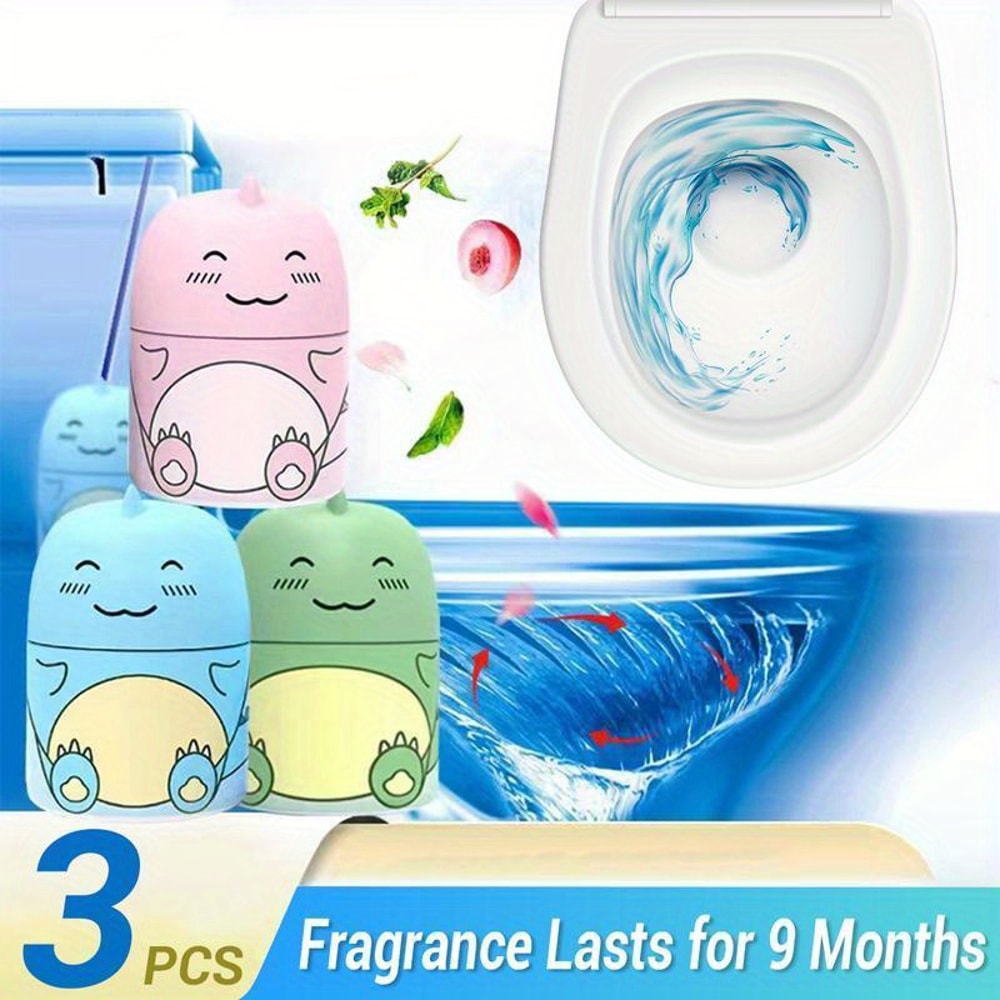Dinosaur Toilet Tank Cleaner Bottle With Fresh Scent Automatic Freshener 2