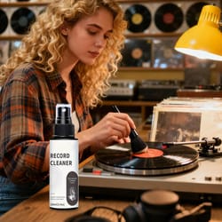 premium vinyl record cleaning kit with spray solution & microfiber cloth for deep lp care