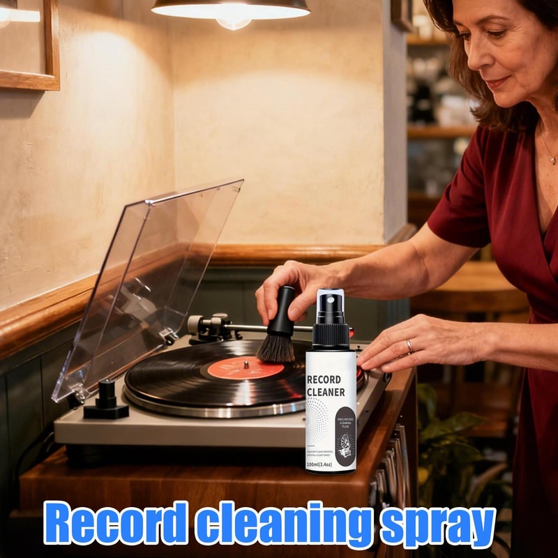 Premium Vinyl Record Cleaning Kit With Spray Solution Microfiber Cloth For Deep LP Care 2