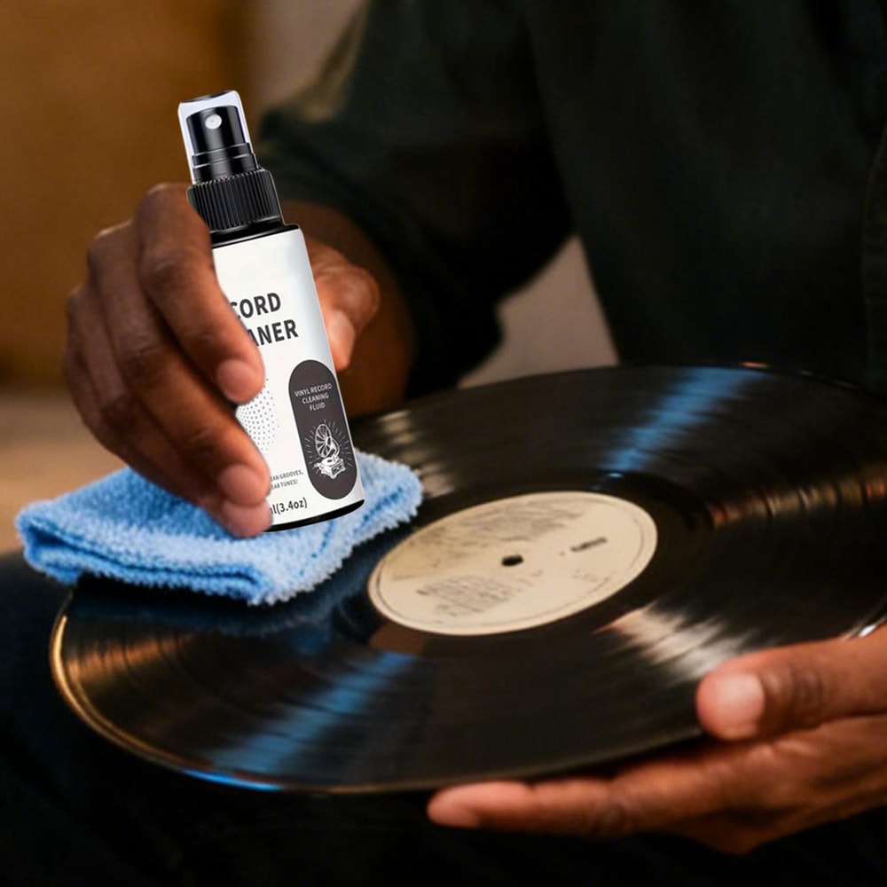 Premium Vinyl Record Cleaning Kit With Spray Solution Microfiber Cloth For Deep LP Care 4