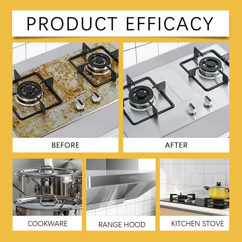 PowerClean Kitchen Degreaser Spray Powerful Kitchen Grease Cleaner For Stovetops And Surfaces 2