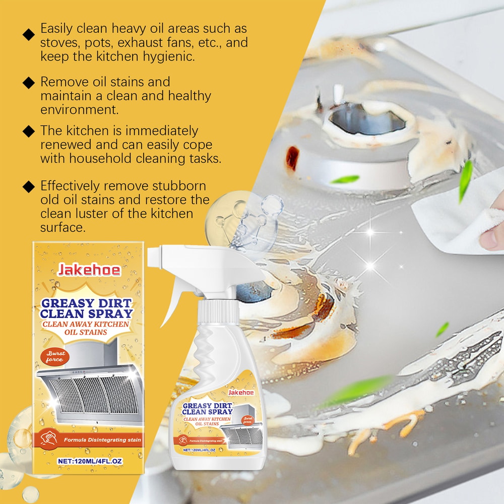 PowerClean Kitchen Degreaser Spray Powerful Kitchen Grease Cleaner For Stovetops And Surfaces 4