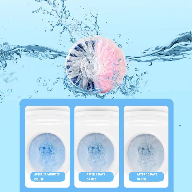 Automatic Toilet Cleaner Tablets Continuous Freshness Odor Control Tabs