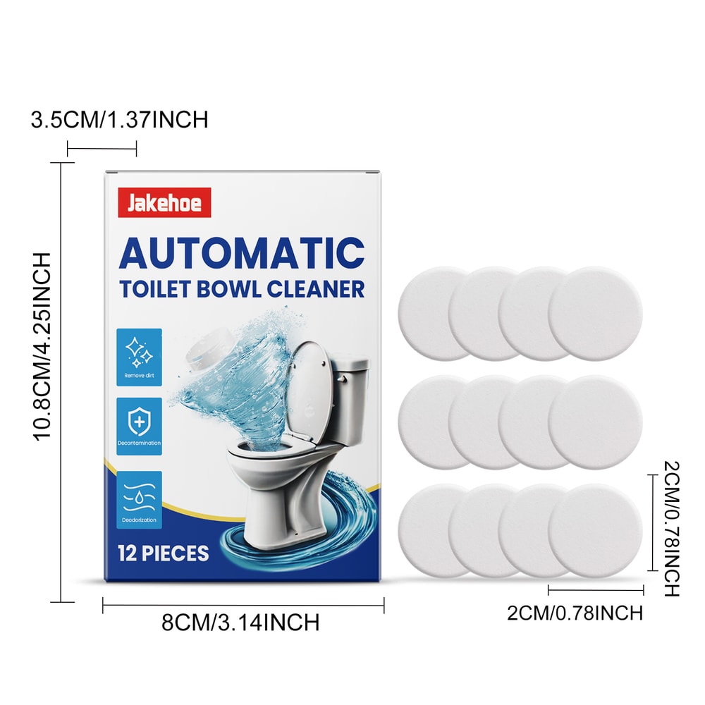 PowerClean Effervescent Toilet Cleaning Tablets Odor Removing Bathroom Descaler 6