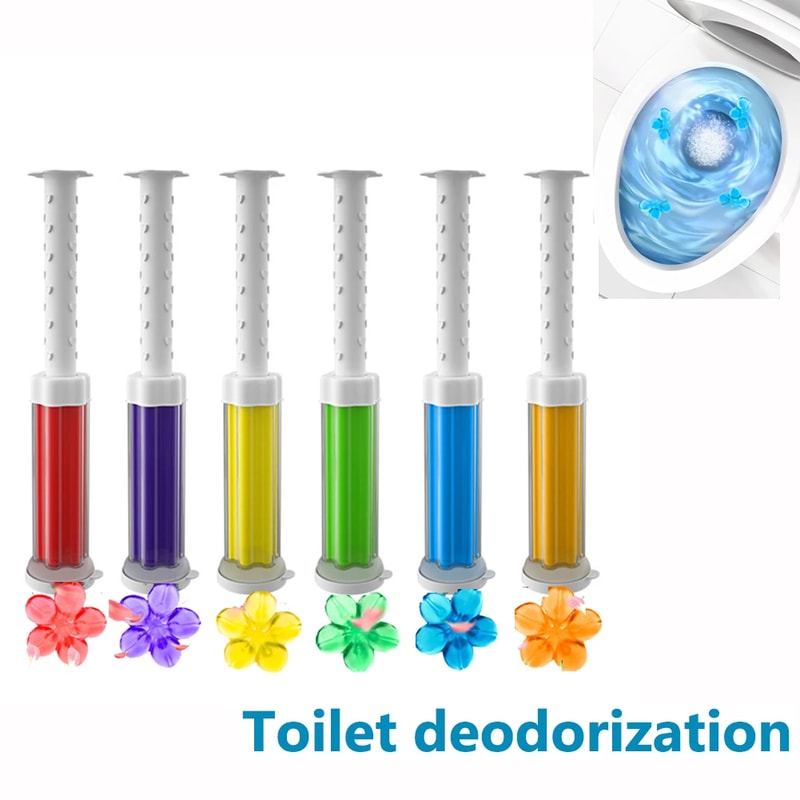 Floral Toilet Cleaning Gel Set Long Lasting Toilet Deodorizer & Fresh Scent Bathroom Air Freshener
