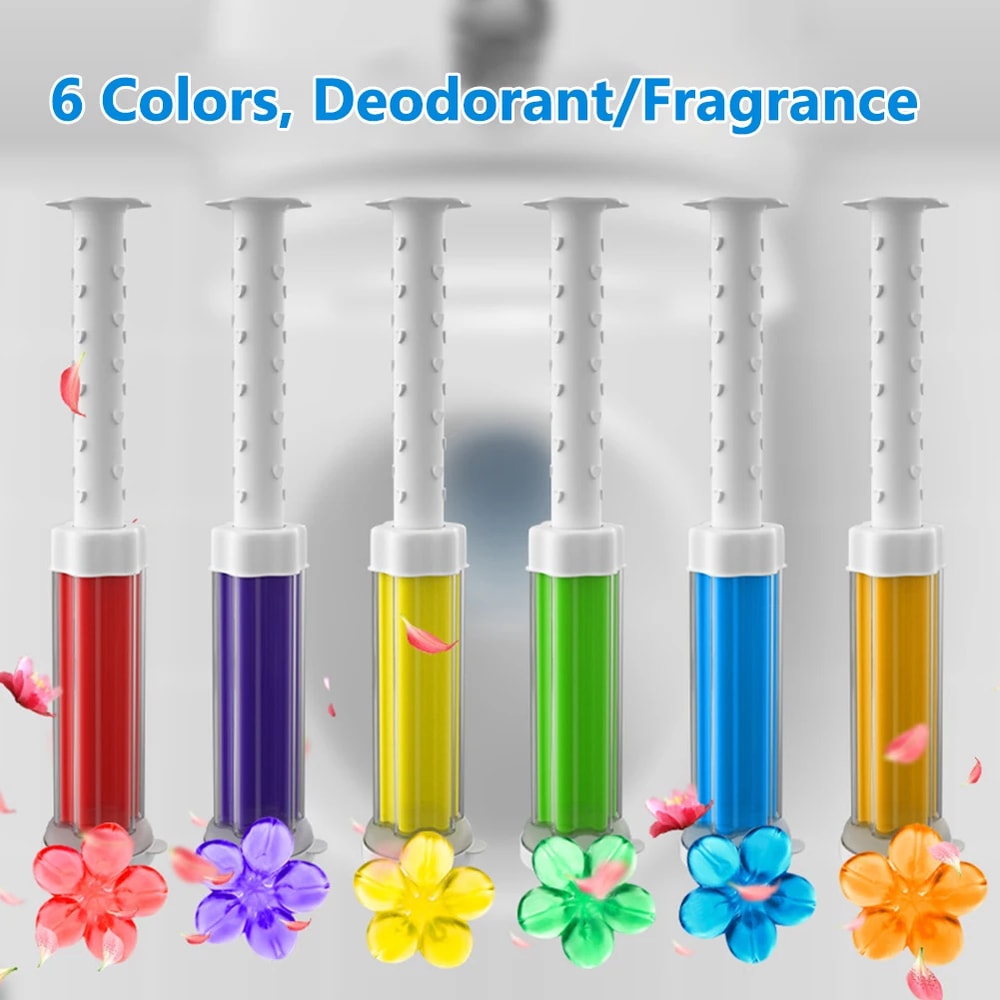 Floral Toilet Cleaning Gel Set Long Lasting Toilet Deodorizer & Fresh Scent Bathroom Air Freshener