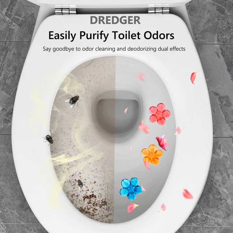 Floral Toilet Cleaning Gel Set Long Lasting Toilet Deodorizer & Fresh Scent Bathroom Air Freshener