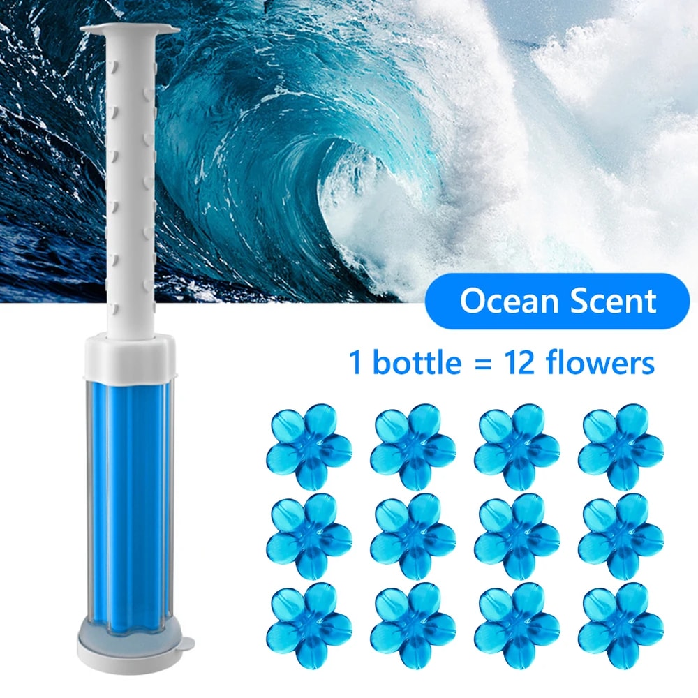 Floral Toilet Cleaning Gel Set Long Lasting Toilet Deodorizer & Fresh Scent Bathroom Air Freshener