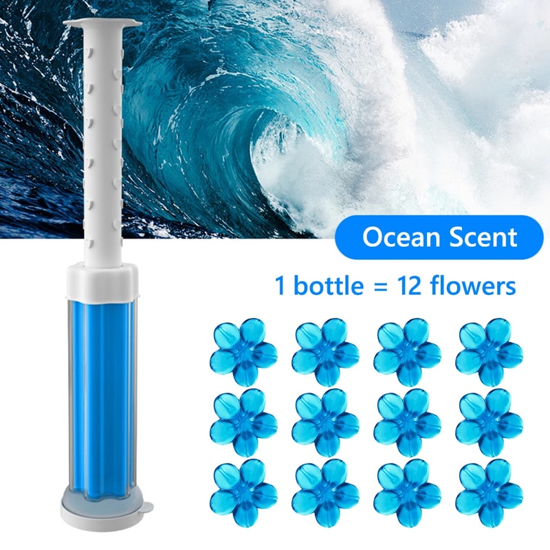 Floral Toilet Cleaning Gel Set Long Lasting Toilet Deodorizer & Fresh Scent Bathroom Air Freshener