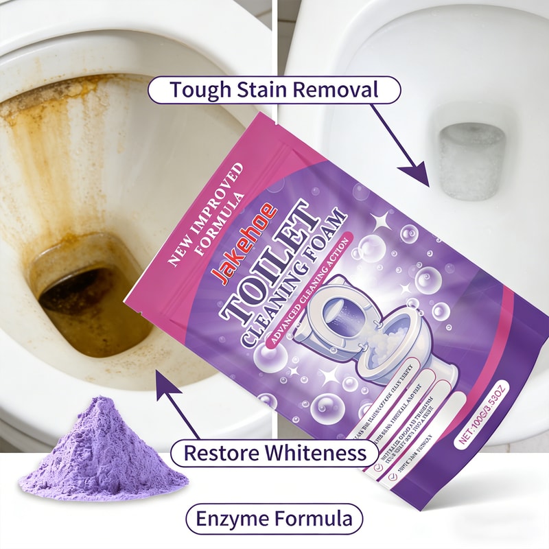PowerClean Toilet Descaling Powder For Toilet Cleaner Deep Stain Removal Odor Control 1