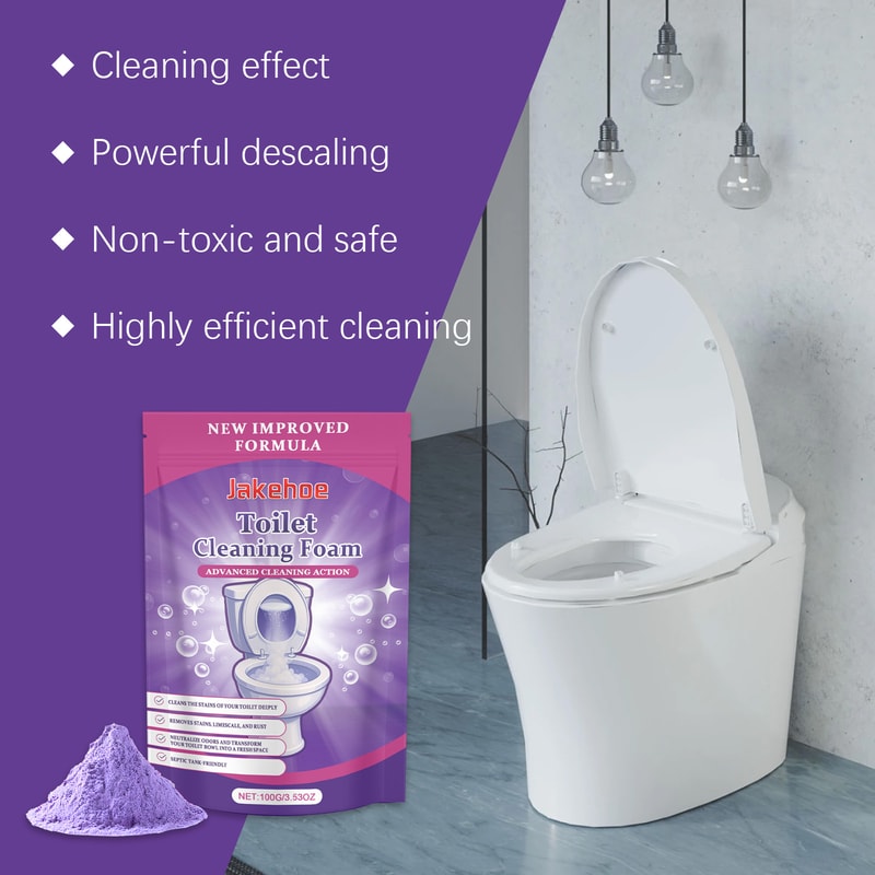 PowerClean Toilet Descaling Powder For Toilet Cleaner Deep Stain Removal Odor Control 4