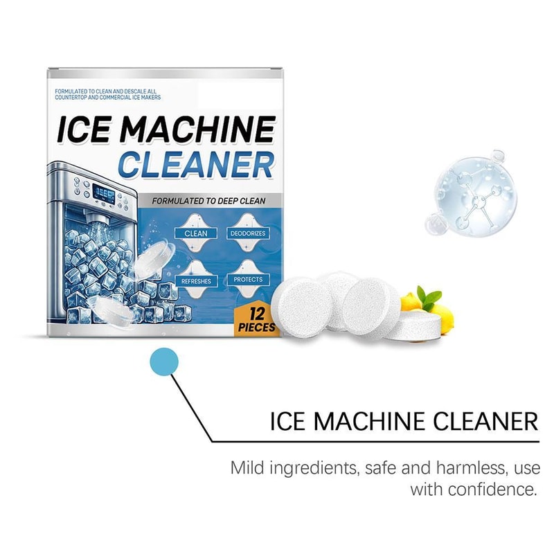 Ice Machine Cleaner Tablets for Deep Descaling and Fresh Odor Free Ice Makers