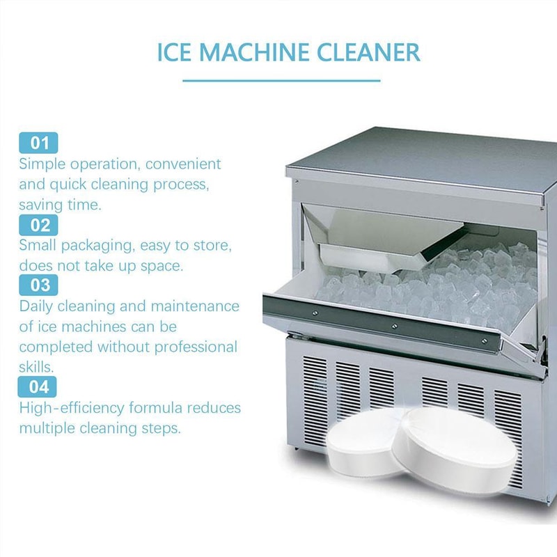 Ice Machine Cleaner Tablets for Deep Descaling and Fresh Odor Free Ice Makers