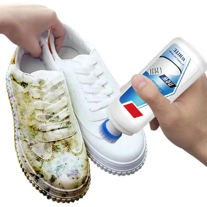 Eco Friendly White Shoe Cleaner With Brush Quick Stain Remover For Sneakers 0