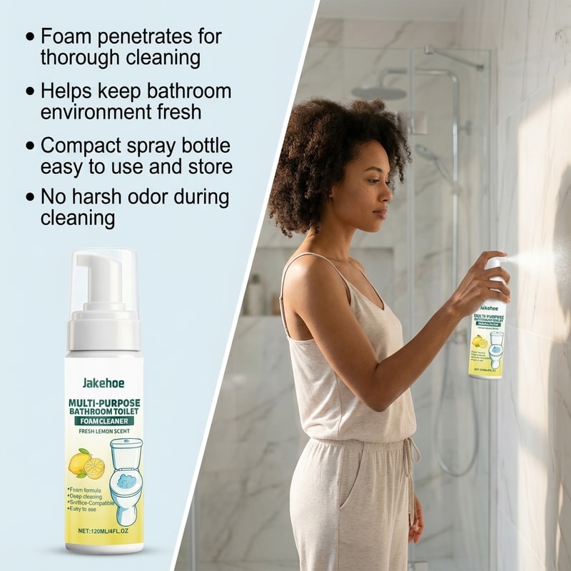 Multi Purpose Bathroom Cleaner Toilet Deodorizer Spray With Lemon Freshness 5